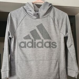 Adidas Kids Heather Gray Hoodie